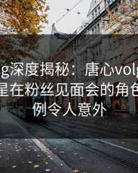 糖心vlog深度揭秘：唐心volg风波背后，明星在粉丝见面会的角色史无前例令人意外