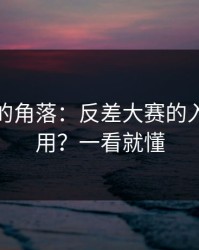 被忽视的角落：反差大赛的入口怎么用？一看就懂